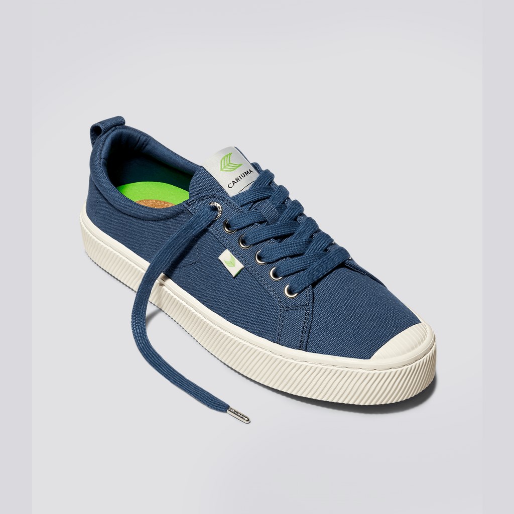 OCA LOW Cariuma Low Top Tela Vegan Bleu Homme | ABA-4666317